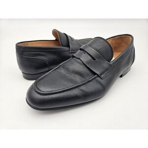 Vittorio Russo Millar Leather Penny Loafers Black Classic Business Sz 8.5M